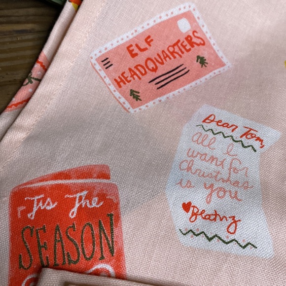 Anthropologie Letters to Santa Dish Towel Bundle - Set of Two Dish Towels - Picture 15 of 16